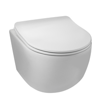 Balneo Luna Tornado Wall-Hung Toilet Bowl, White, Rimless, with Duroplast Soft-Close Seat
