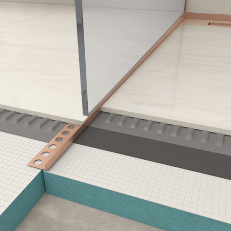 Listwa spadkowa Balneo miedziana podłogowa lewa 120 cm