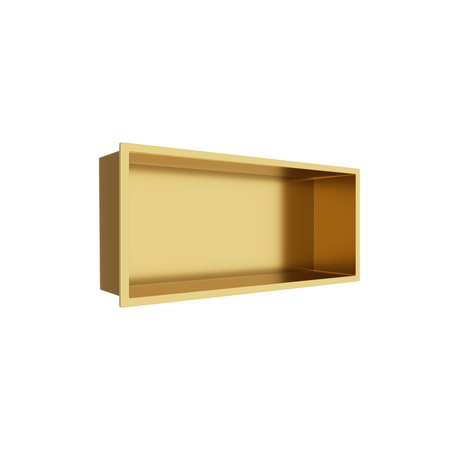 Balneo WALL-BOX ONE Gold 45x20x10 cm gold stainless steel recessed shelf with collar