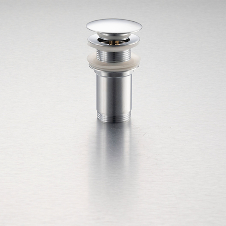 LONG brass washbasin stopper Klik Klak model K chrome without overflow 