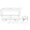 Umywalka VELORIA Solid Surface Coco White/Biała z odpływem liniowym 140 cm