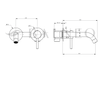 Bateria umywalkowa Balneo Cascade model 3 gun metal