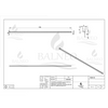 Slope profile Balneo copper wall-mounted right 170 cm