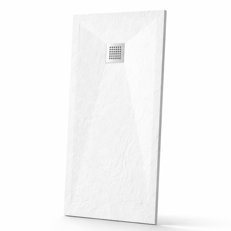 Balneo Stone Tray Composite Rectangular Low-Profile Shower Tray 120 × 90 × 2.5 cm, White