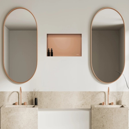 Balneo Wall Box No rim Copper 60 x 30 x 10 cm copper stainless steel recessed shelf without collar