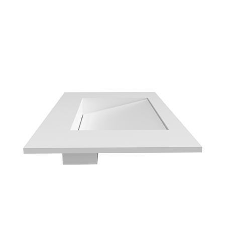 ALVERIA Solid Surface Washbasin Coco White with Linear Drain 80 cm