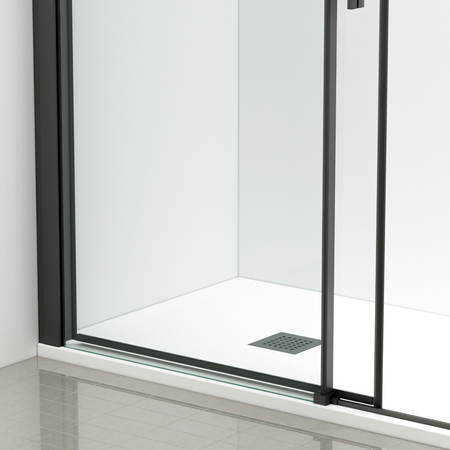 Drzwi prysznicowe rozsuwane Balneo Porta – Czarny 100 cm