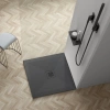 Brodzik kompozytowy Balneo Stone Tray 90 x 90 x 2,5 cm ciemnoszary niski kwadratowy