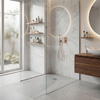 Balneo Stone Tray Composite Shower Tray 110 × 90 × 2.5 cm, Light Gray, Low-Profile, Rectangular