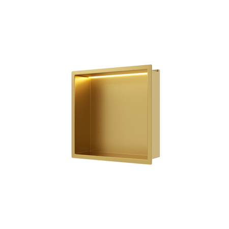Półka wnękowa Balneo Wall Box LED Złota 30 x 30 x 10 cm