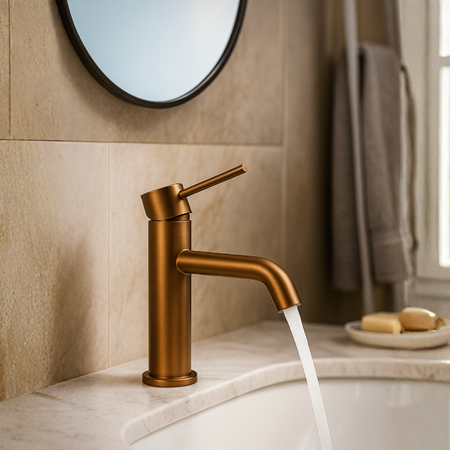 Balneo Cascade washbasin faucet model 1 copper