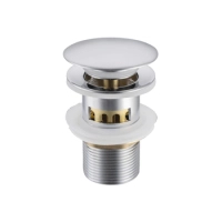 Basin plug brass Balneo Klik Klak F chrome with basket strainer and overflow
