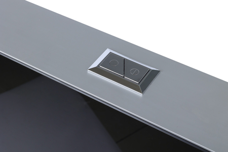 Stelaż natynkowy WC Balneo Fix-Frame Glass Black czarny ze szkła hartowanego