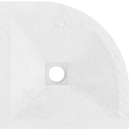 Brodzik kompozytowy Balneo Stone Tray 90 x 90 x 2,5 cm biały niski półokrągły