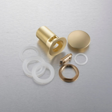 Balneo Brass Click-Clack A Basin Pop-Up Waste with Overflow – Brushed Gold