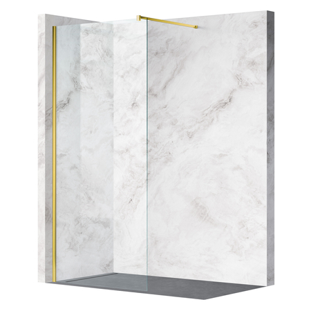 Shower screen Balneo Beira 100 x 200 cm gold glass transparent 8 mm