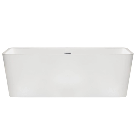 Balneo ROMA freestanding bathtub 170 x 80 cm white acrylic with stainless steel frame and 6 stabilising legs with overflow and chrome plug