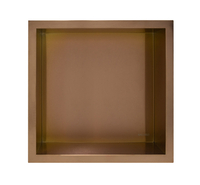 Półka wnękowa Balneo Wall Box One Copper 30 x 30 x 7 cm miedziana ze stali nierdzewnej z kołnierzem