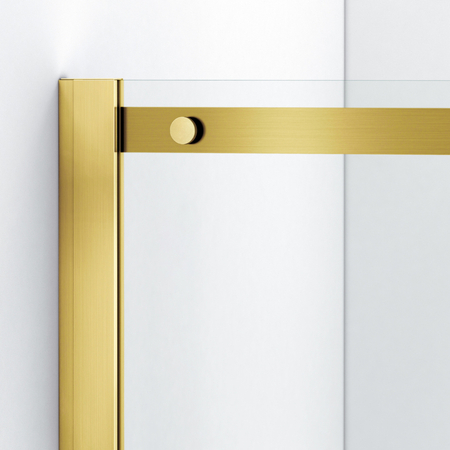 Kabina prysznicowa rozsuwana Balneo Rio 100 x 100 cm złota transparentna