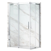 Shower enclosure sliding Balneo Rio 80 x 100 cm chrome transparentna