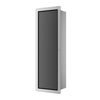Schowek na szczotkę WC Balneo Wall Box Brush L Black Glass prawy do wbudowania w ścianę ze stali nierdzewnej