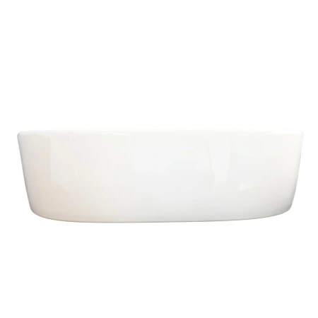 Umywalka nablatowa Balneo Vilar 56 x 35,5 cm biała ceramiczna