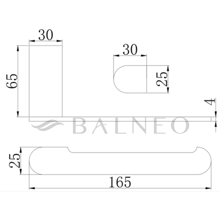 Balneo Qarx gun metal paper holder