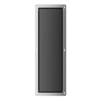 Schowek na szczotkę WC Balneo Wall Box Brush L Black Glass lewy do wbudowania w ścianę ze stali nierdzewnej