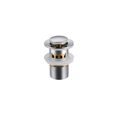 Basin plug brass Balneo Klik Klak G chrome with basket strainer and overflow