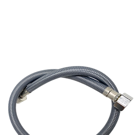 Balneo PEX connection hose in grey braid 1/2" x 3/8" 30 cm