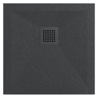 Balneo Stone Tray composite shower tray 90 x 90 x 2.5 cm dark grey low square