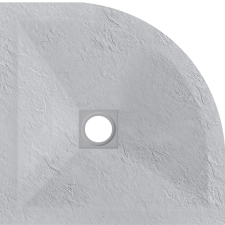 Brodzik kompozytowy Balneo Stone Tray 80 x 80 x 2,5 cm jasnoszary niski półokrągły