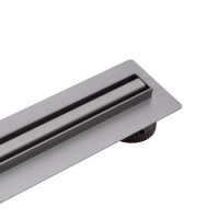 Odpływ liniowy podłogowy Balneo Slim & Low ProLine Gun Metal 80 cm