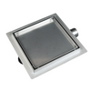 Drain floor square Balneo SQ-Drain 15 x 15 cm double-sided made of stainless steel brushed