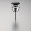 Balneo Klik Klak D brass basin plug, black, universal, with ceramic head