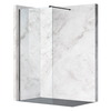 Shower screen Balneo Beira 80 x 200 cm black glass transparent 8 mm