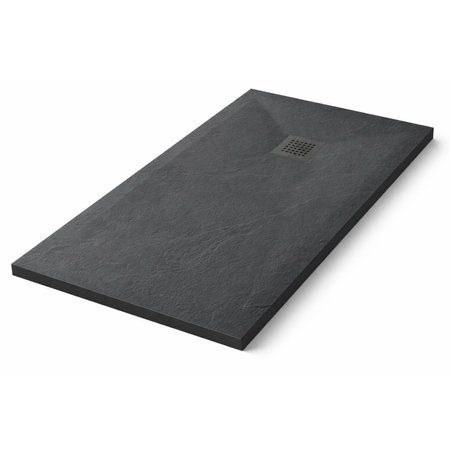 Brodzik kompozytowy Balneo Stone Tray 120 x 90 x 2,5 cm ciemnoszary niski prostokątny
