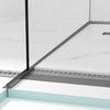 Balneo Gun Metal drop strip for glass left 120 cm