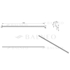 Listwa spadkowa Balneo Gun Metal przyścienna lewa 170 cm