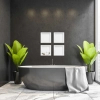 Niche shelf Balneo Wall Box One White 30 x 30 x 7 cm white made of stainless steel with flange
