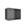 Balneo Wall Box One Gun Metal 30x20x10 cm stainless steel recessed shelf with flange