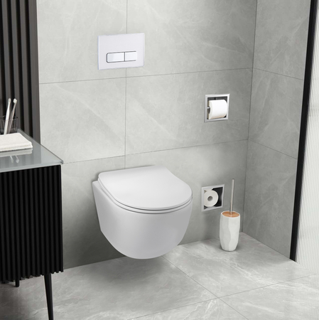 Flush button for TOILET Balneo Ixo white acrylic