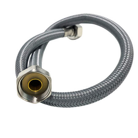 Balneo PEX connection hose in grey braid 1/2" x 1/2" 30 cm