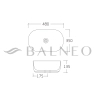 Balneo Fiora 48 × 35 cm White Ceramic Countertop Basin