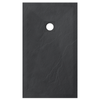 Composite shower tray “Balneo Stone Tray” 120 × 80 × 2.5 cm, dark gray, low-profile, rectangular