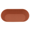 Freestanding bathtub VALIA Solid Surface Cotto Antico with siphon and plug