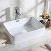 Brass washbasin stopper Balneo Klik Klak C white with overflow with ceramic head