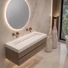 Umywalka VELORIA Solid Surface Coco White/Biała z odpływem liniowym 120 cm
