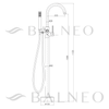 Balneo Cascade bathtub faucet model 2 copper