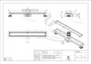 Odpływ liniowy podłogowy Balneo 360 Drain 70 cm dwustronny z panelem ze stali nierdzewnej szczotkowanej z obrotowym syfonem